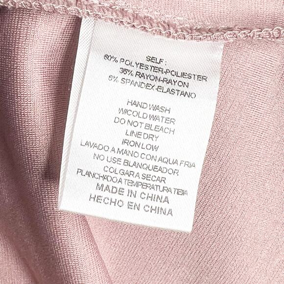 &MERCI Button Front Jumpsuit V-Neck Short Sleeve Belted Wide Leg Pink Size Small - Picture 9 of 10